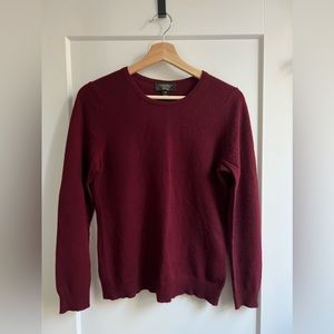 Charter Club dark red burgundy 100% cashmere crew neck sweater size medium